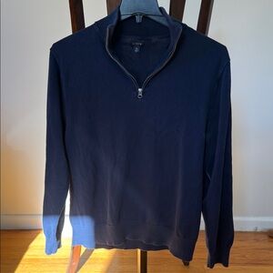 J. Crew Men's Dark Blue Zip-Up Sweater